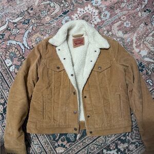 Levi's Cream Sherpa Lined Jacket